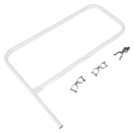 Vestil WHITE PIPE SAFETY RAILING GATE-P SHAPED 36X36 VDKR-G3-WT